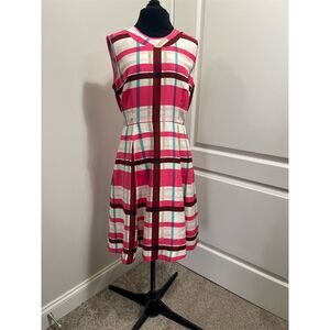 Kate Spade Women's Plaid Fit & Flare Dress Size M Multicolor Party